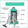 Máy hút bụi công nghiệp Krapo KMS80H