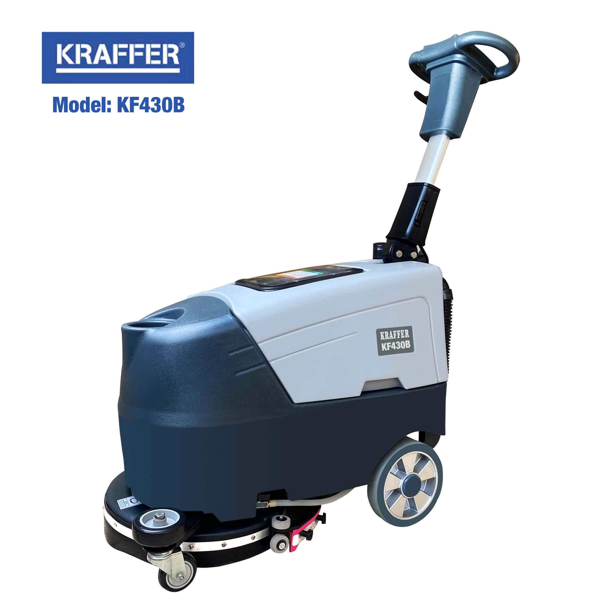 Máy Chà Sàn Liên Hợp Kraffer KF450B Máy chà sàn liên hợp Kraffer KF450B chạy bình ắc quy hiện đại. Hiệu suất 2050 m2/h linh hoạt không dây