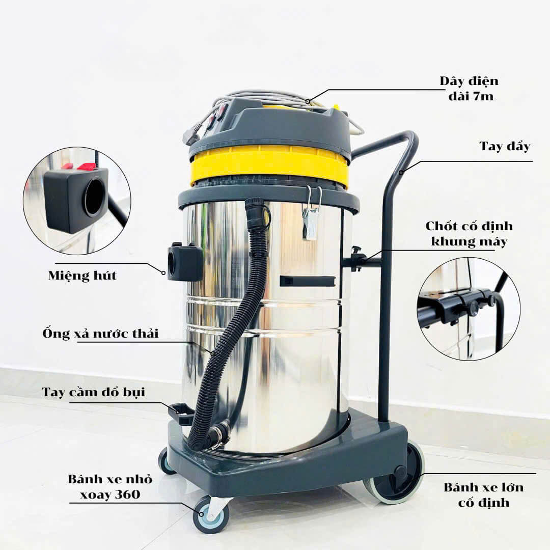 Máy hút bụi công nghiệp Krapo KMS70A Máy hút bụi công nghiệp Krapo KMS70A