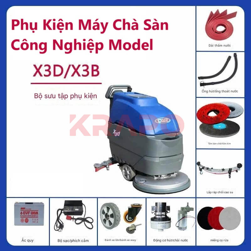Phụ kiện máy chà sàn đẩy tay Model X3D-X3B