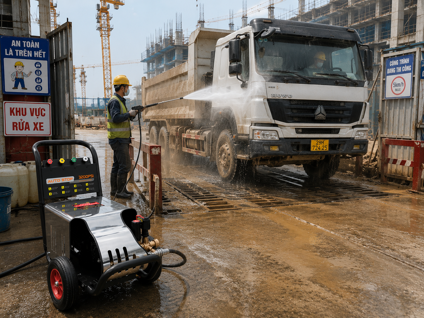 Máy Xịt Rửa Áp Lực Cao Krapo 3200PSI Máy Xịt Rửa Áp Lực Cao Krapo 3200PSI – Giải Pháp Vệ Sinh Công Nghiệp Mạnh Mẽ, Hiệu Suất Cao